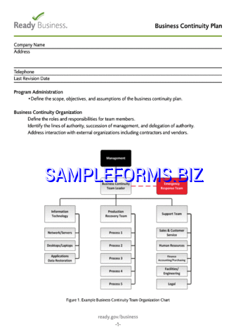 Business Continuity Plan Template 1 pdf free